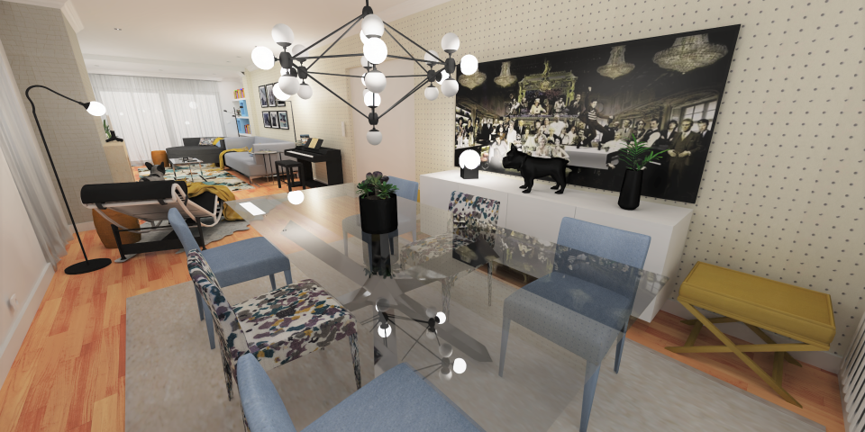 Sala de Estar e Sala de Jantar